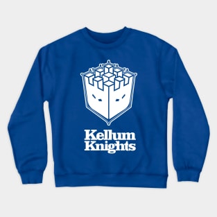 Kellum Knights Badge White Print Crewneck Sweatshirt